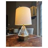 Modern Prysm Table Lamp with Brushed Brass Bass