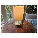 Modern Prysm Table Lamp with Brushed Brass Bass