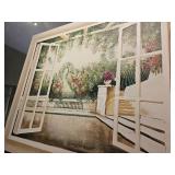 Hand-Painted Tuscan Courtyard Dcor Art