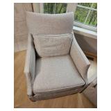 Contemporary Grey Tone Swivel Armchairs from Sam Moore Furniture