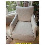 Contemporary Grey Tone Swivel Armchairs from Sam Moore Furniture