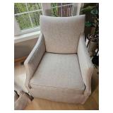 Contemporary Grey Tone Swivel Armchairs from Sam Moore Furniture