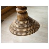 Shabby Chic pedestal Side Table with unique End Grain Mosaic Top