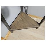 Industrial Chic Triangular Curio Shelf