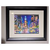 Vibrant Times Square Broadway District Framed Cityscape Print