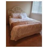 Romantic Taupe Iron and Brass Queen Bed