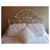 Romantic Taupe Iron and Brass Queen Bed