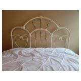 Romantic Taupe Iron and Brass Queen Bed