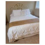 Romantic Taupe Iron and Brass Queen Bed
