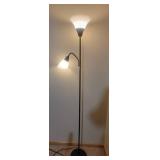 Cone Shade 2 Light Black Floor Lamp