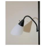 Cone Shade 2 Light Black Floor Lamp