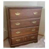 Tall 4 Drawer Dresser with Brass Batwing Pulls