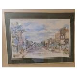 Original Framed Watercolor  ~ Excelsior MN Water Street