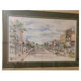 Original Framed Watercolor  ~ Excelsior MN Water Street