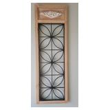 Framed Black Iron Florette Wall Décor, pair
