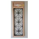 Framed Black Iron Florette Wall Décor, pair