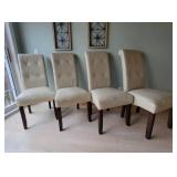 Sleek French Vanilla Dining Chairs ~ set of 4, as