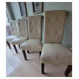 Sleek French Vanilla Dining Chairs ~ set of 4, as