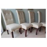 Sleek French Vanilla Dining Chairs ~ set of 4, as