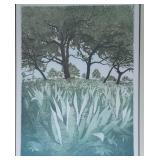 Lush Agave Field Landscape Framed Print