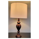 Antiqued Bronze Flower Bulb Table Lamp