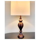 Antiqued Bronze Flower Bulb Table Lamp