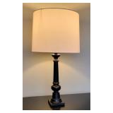 Black Table Leg Pillar Table Lamp