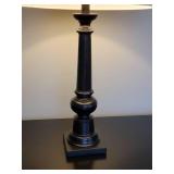 Black Table Leg Pillar Table Lamp