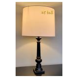 Black Table Leg Pillar Table Lamp