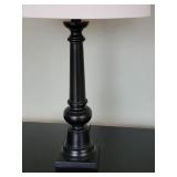 Black Table Leg Pillar Table Lamp