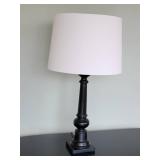 Black Table Leg Pillar Table Lamp