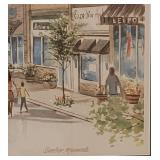 Original Framed Watercolor  ~ Excelsior MN Water Street