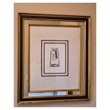 Framed Perfume Bottle Artwork Print Pair in Decorative Frames