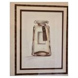 Framed Perfume Bottle Artwork Print Pair in Decorative Frames