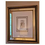 Framed Perfume Bottle Artwork Print Pair in Decorative Frames