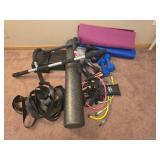 Home Fitness Equipment Bundle with Weights Mats and Accessories