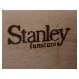 Stanley  Tall Wood Chest of Drawers with Brass Tone Pulls