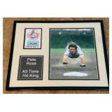 Pete Rose Autograph Custom Framed and Matted 11x14' Piece