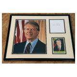 Jimmy Carter Autograph Custom Framed and Matted 11x14' Piece