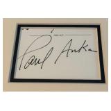 Paul Anka Autograph Custom Framed and Matted 11x14' Piece
