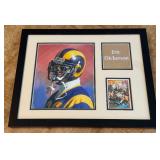 Eric Dickerson Autograph Custom Framed and Matted 11x14' Piece