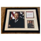 Gerald Ford Autograph Custom Framed and Matted 11x14' Piece