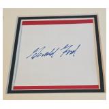 Gerald Ford Autograph Custom Framed and Matted 11x14' Piece