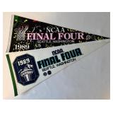 (2) 1989 NCAA Final Four Basketball Pennants