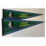 (2) Minnesota Timberwolves Basketball Pennants