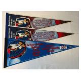 (3) 2001 College World Series NCAA Baseball Pennants