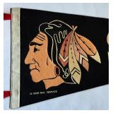 Chicago Blackhawks Vintage 1968 Hockey Pennant