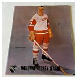 Gary Bergman and Nick Libett Autographed NHL Magazine Program from 1969 Minnesota North Stars vs. Detroit Red Wings