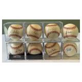 (8) Autographed Baseballs - Luis Rivas, Todd Sears, Jason Larue, Casey Blake, Jim Benson, Joe Mays, Jose Morales