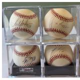 (8) Autographed Baseballs - Luis Rivas, Todd Sears, Jason Larue, Casey Blake, Jim Benson, Joe Mays, Jose Morales